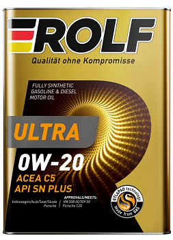 Rolf Ultra 0W20 ACEA C5 SN plus 4л (металл) синт