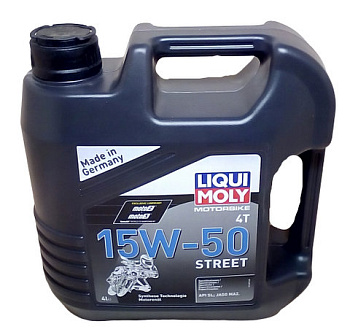 LIQUI MOLY HC-синт мот. масло 4Т мотоц. Motorbike 4T Street 15w50 SL. MA2 (4л) 1689