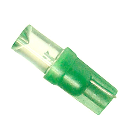 Светодиод 24V T10 W2.1x9.5d GREEN 1Led конус Star Light  (10шт) 24-031