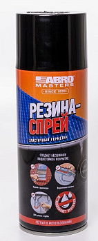 Герметик эластичный Резина-спрей ABRO MASTERS (чёрная) 450 мл LS-450-BLK-RE 