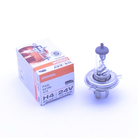 64196 ЛАМПА H4 24V 75/70W P43t OSRAM (1 шт)