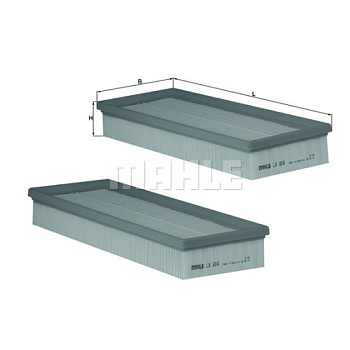 MAHLE Элемент фильтрующий воздушного фильтра LX 804/S S0322 (C 3698/3-2) к-т 2шт