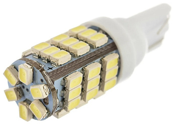 Автолампа диод T10 (W5W) 12V 42SMD без цок. 1 конт. белая SKYWAY К-Т 2шт  S08201120