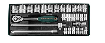 Набор головок торцевых 1/2"DR, 8-34мм, 28 предметов S04H4728S