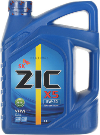 ZIC NEW X5 5w30 Diesel  4 л (масло полусинтетическое)