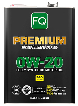 FQ  FULLY SYNTHETIC (PAO) SP/GF-6A/C5/C6  0W20   4л масло моторное
