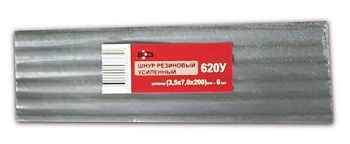 Шнур 620У (Шнур резиновый усиленный - пластина) (3,5х7х200) мм (жгут) (6шт)