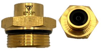 Фитинг латунный  с пласт. вставкой наружная M22x1,5мм D 6x1мм (ключ PULLER06), (H2.M22x1,5 D6x1)