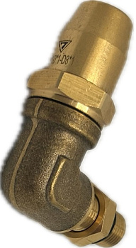 Фитинг латунный угловой M10x1мм D8x1мм, (C1.M10x1 D8x1)