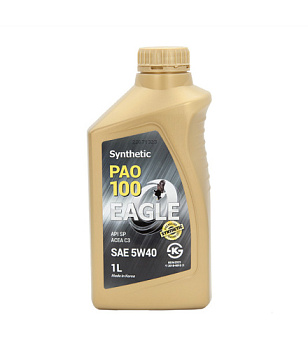 Масло бензиновое EAGLE PAO-100 SYNTHETIC 5W40 API SP  1L