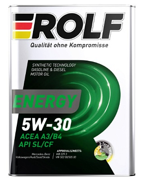 Rolf Energy 5W30 A3/B4 SL/CF 4л (металл) п/с