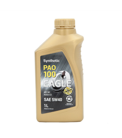Масло бензиновое EAGLE PAO-100 SYNTHETIC 5W40 API SP  1L