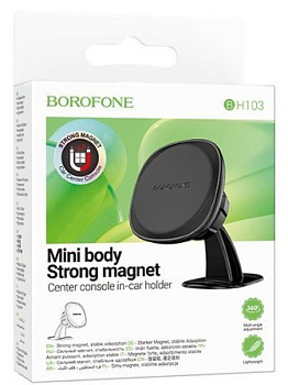 Держатель телефона на панель, магнитный, черный BOROFONE BH103 8037