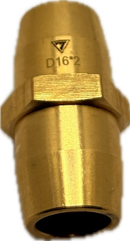 Фитинг латунный прямой D16х2мм, (D1.D16x2)