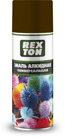 RT-100.60 Эмаль алкидная универсальная REXTON, коричневая, аэрозоль 520 мл