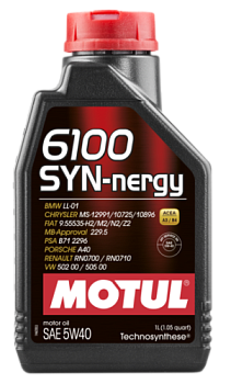 MOTUL 6100 SYN-NERGY 5W40 1л масло моторное