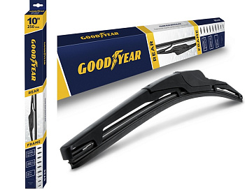 Щетка стеклоочистителя каркасная ЗАДНЯЯ GOODYEAR REAR FRAME 10"/25 см, 9 переходников GY000370