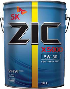 ZIC NEW X 5000 5w30 20л (масло полусинтетическое)