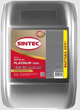 Sintec Platinum 7000 5W30 A3/B4 SL/CF 20л синт
