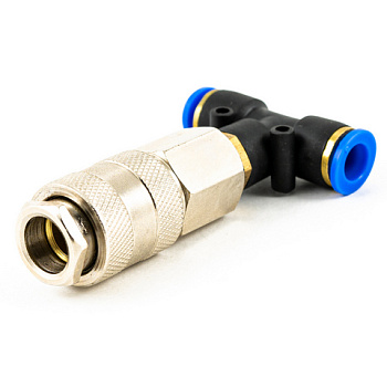 Фитинг трубок Т-образный PUT, 8мм QJ c быстросъемом, HH-080-PUT-8MM-QJ, ТОП АВТО