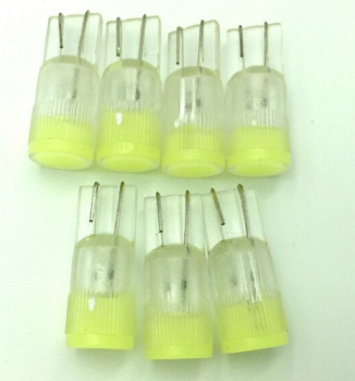 Светодиод 24V T10-COB-1W  WHITE Transparent Star Light  (10шт) 24-296