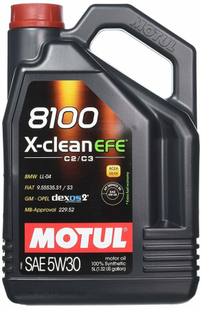 MOTUL 8100 X-Clean EFE 5w30 100% Synthetic 5 л (синтетическое)