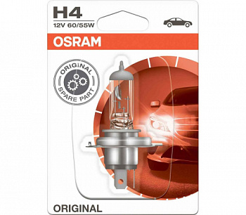 64193-01B ЛАМПА H4 12V 60/55W P43t (блистер 1 шт)   OSRAM